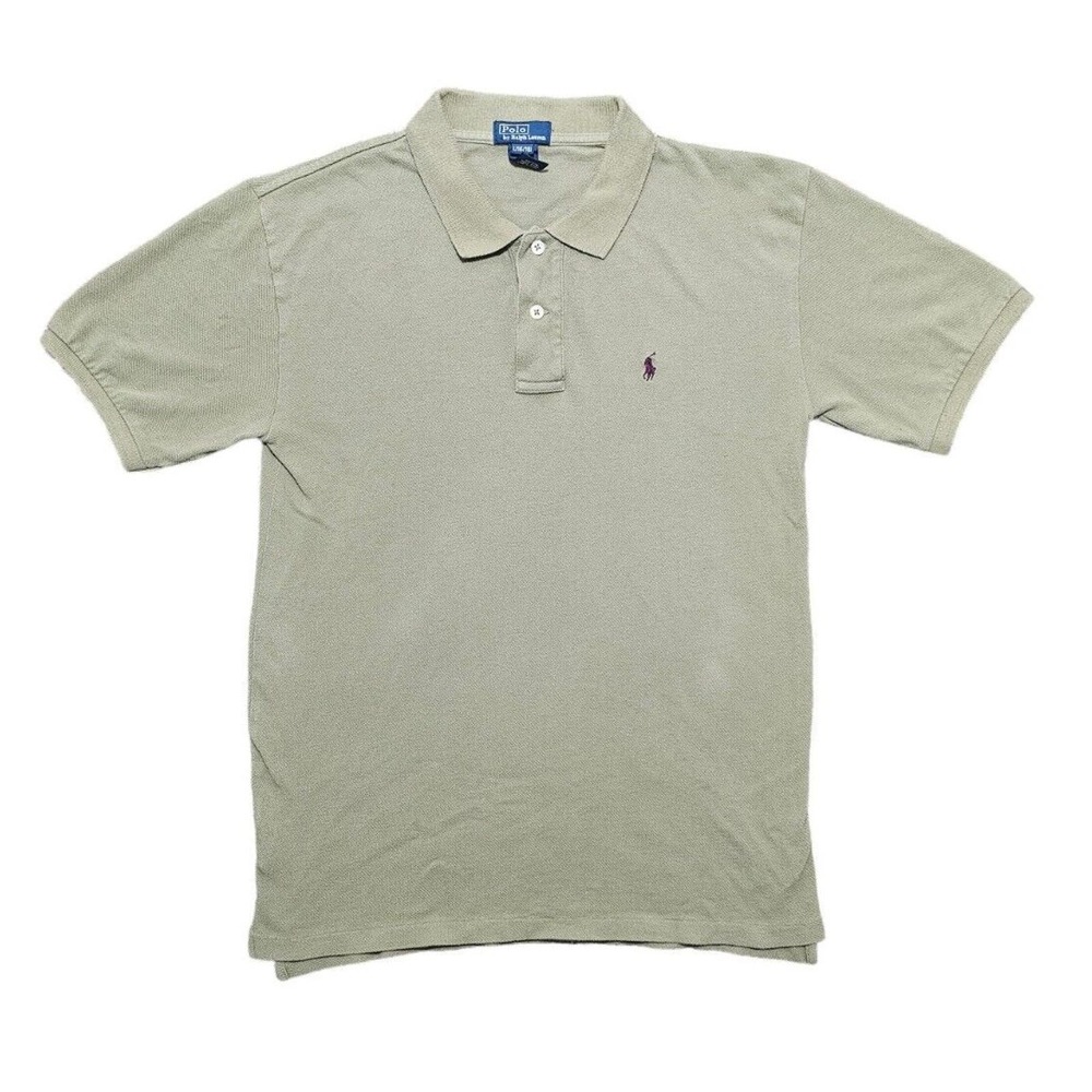 Polo Ralph Lauren Youth Shirt Boys L (16/18) Green Olive Polo Short Sleeve
